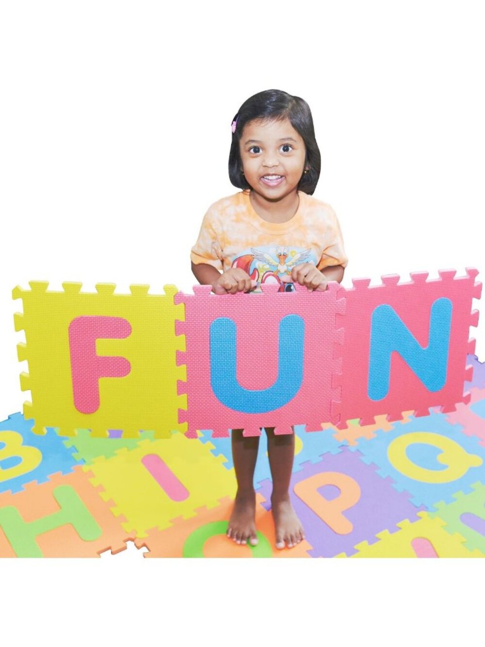 Non-Toxic Alphabet & Number Puzzle Mat - 36 Soft Foam Tiles for Kids Learning